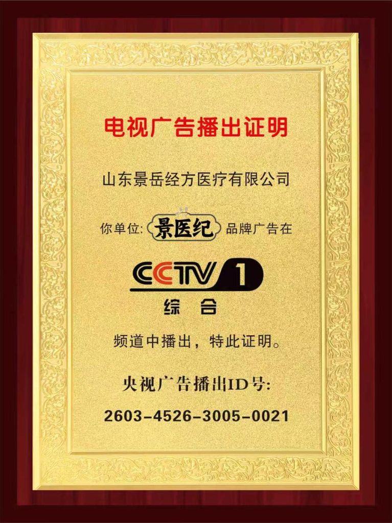 央视播出证明